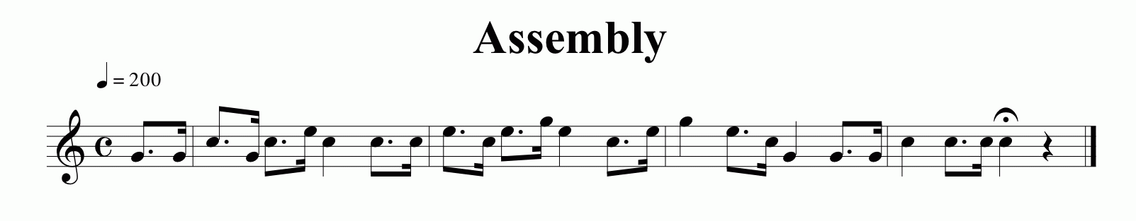 Music for the Assembly Bugle Call