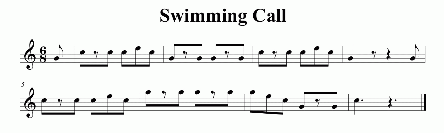 Music for the Swimming Call Bugle Call